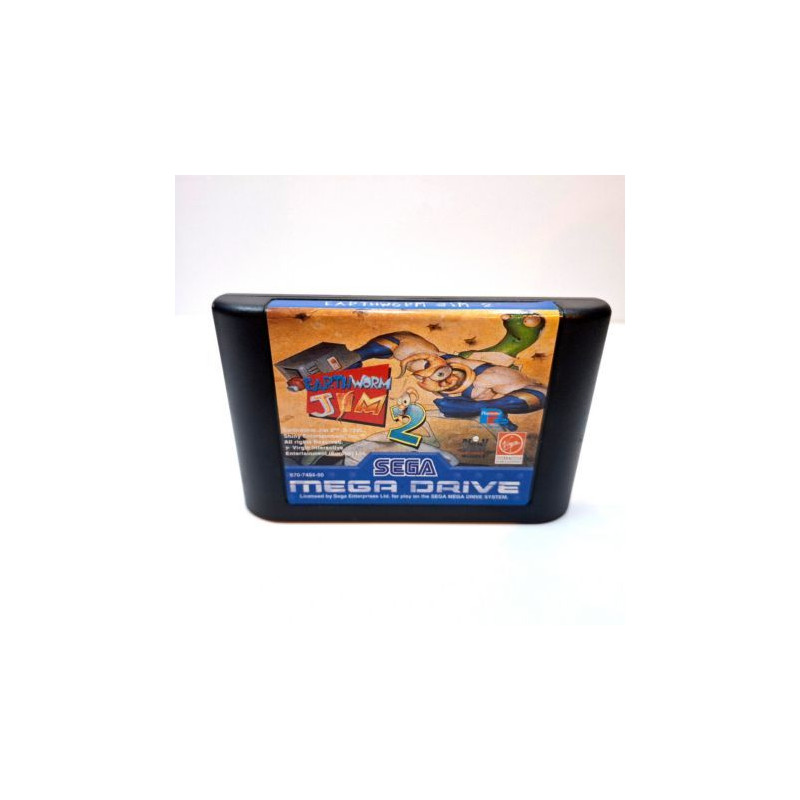 Earth Worm Jim 2 (cartucho) (pegatina tocada) Mega Drive Earth Worm Jim 2 (cartucho) (pegatina tocada) Mega Drive