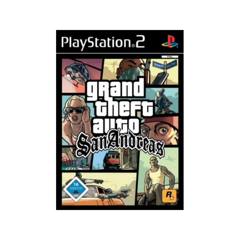 Grand Theft Auto San Andreas (mapa incl) (SP) PS2 Grand Theft Auto San Andreas (mapa incl) (SP) PS2