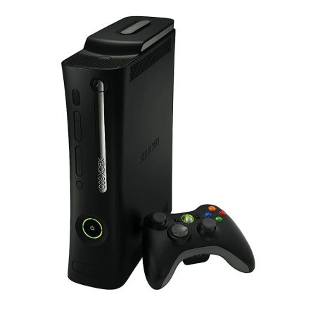 Consola Microsoft Xbox 360 negra + un mando (sin caja) - X-BOX 360