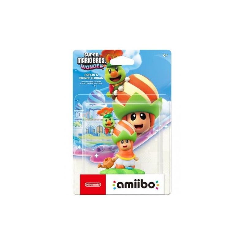 Figura Amiibo Super Mario Wonder Poplin & Prince Florian - Amiibo